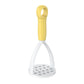3-Pack Yellow Manual Potato Masher - Baby Food Maker & Vegetable Ricer with Reinforced Arch Design, Durable PP Kitchen Tool for Mashing Potatoes, Sweet Potatoes, and Fruits