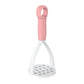 3-Pack Pink Manual Potato Masher - Baby Food Maker & Vegetable Ricer with Reinforced Arch Design, Durable PP Kitchen Tool for Mashing Potatoes, Sweet Potatoes, and Fruits