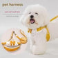White Lace Y-Shaped Pet Harness and Leash Set - Breathable Mesh Vest for Small to Medium Dogs and Cats - Comfortable Walking Gear with 150cm Leash(Size:M)