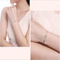 Heart-to-Heart Silver Plated Bracelet with Sparkling Rhinestones Elegant Romantic Jewelry for Women Includes Local Standard Gift Box for Special Occasions(3A Purple Diamond)