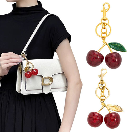 Fashionable Cherry Keychain with Fruit Pendant for Handbags and Keys Stylish Accessory Solution for Local Trendsetters(A03)