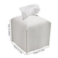 2 Pack White PU Leather Rectangular Tissue Box Covers Foldable Roll Paper Bag for Car Home and Bathroom Modern Storage Solution for Local Households