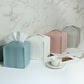 2 Pack White PU Leather Rectangular Tissue Box Covers Foldable Roll Paper Bag for Car Home and Bathroom Modern Storage Solution for Local Households