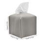 2 Pack Grey PU Leather Rectangular Tissue Box Covers Foldable Roll Paper Bag for Car Home and Bathroom Modern Storage Solution for Local Households