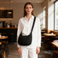 Khaki Ruched Cloud Shoulder Bag with Puffy Down Cotton Padded Dumpling Shape Lightweight Crossbody Handbag for Local Women Fashionable Daily Essential