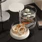 Rotating Jewelry Storage Box Transparent Multi-Compartment Design for Earrings and Hair Accessories Space-Saving Organization Solution for Local Vanities(Five layers)