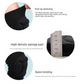 Size L Black Protective Sponge Knee Pads for Cycling and Climbing Impact Resistant Guard Pair for Sports and Roller Skating Comfort Solution for Local Athletes(1 Pair)