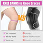 5 Pairs Light blue Patellar Tendon Silicone Stabilizer Knee Straps for Running and Basketball, Breathable Elastic Support Bands for Local Active Individuals