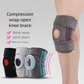 Black and orange Adjustable Open Patella Knee Brace with Spring Support and Compression Straps for Basketball Squats and Running Joint Protection for Local Athletes