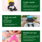 Black 26CM Large Squeeze Ugly Doll Stress Relief Toy Slow Rebound TPR Sand-Filled Squishy Figure for Local Home Pretend Play and Anxiety Reduction(Green hat and yellow trousers)