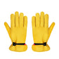 Size M Golden Yellow Top-Grain Cowhide Protective Work Gloves, Durable Wear-Resistant Labor Safety Solution for Local Industrial Professionals
