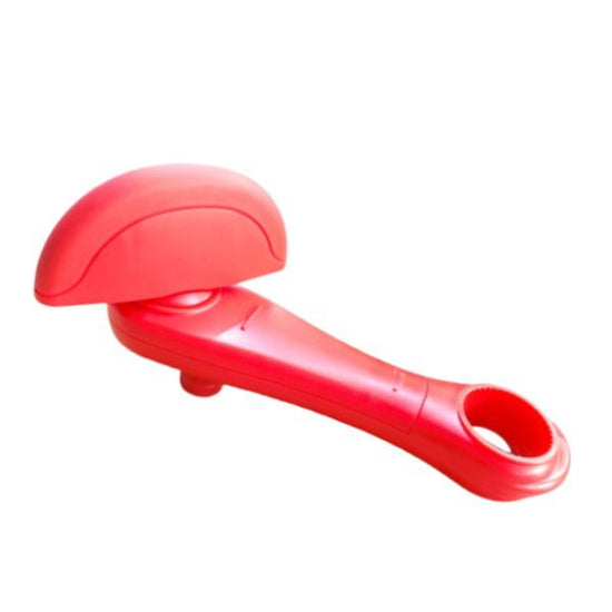 Red Multifunctional Manual Can Opener with Safe Smooth Edge Cutting Effort-Saving Design for Home Kitchen Easy Opening Solution for Local Households