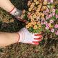 3 Pairs Red Gardening Gloves with Breathable Latex Coating - Non-Slip Protective Work Gloves for Yard Work Planting and Outdoor Maintenance - All-Day Comfort and Dexterity for Gardeners