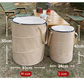 Black Foldable Camping Trash Can with Lid - Large Capacity Heavy Duty Pop Up Rubbish Bin - Portable Storage Bag for Caravan, Picnic, Gardening and Outdoor Adventures - Space Saving Design(Size: S)