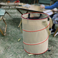Army green Foldable Camping Trash Can with Lid - Large Capacity Heavy Duty Pop Up Rubbish Bin - Portable Storage Bag for Caravan, Picnic, Gardening and Outdoor Adventures - Space Saving Design(Size: S)