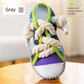 Grey Squeaky Canvas Shoe Dog Toy - Durable Realistic Sneaker Design for Chewing and Teething, Interactive Boredom Buster with Built-in Squeaker, Daily Play and Training Solution for Pets