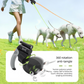 Black Dual Retractable Dog Leash - Tangle-Free 360 Degree Rotation - Built-in LED Flashlight, Individual Brake and Lock System for Two Dogs, Safety for Night Walking and Outdoor Training