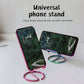 2-Pack Rose gold Universal Aluminum Phone Stand - Minimalist One-Piece Metal Tablet Holder - Durable Integrated Fixed Angle Desktop Bracket, Sleek Industrial Design for Home Office and Bedroom
