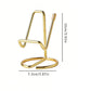 2-Pack Gold Universal Aluminum Phone Stand - Minimalist One-Piece Metal Tablet Holder - Durable Integrated Fixed Angle Desktop Bracket, Sleek Industrial Design for Home Office and Bedroom