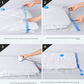 Vacuum Storage Bags - 3-Pack Mixed Sizes (100x70, 80x60, 70x50) - Space Saving Airtight Compression Bags for Blankets, Clothing and Bedding - Includes Travel Hand Pump