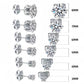 6-Pair Black Stainless Steel Stud Earring Set - Classic 6-Prong Crown Setting with Sparkling Round Cubic Zirconia in Multiple Sizes - Durable Skin-Friendly Jewelry for Daily Wear and Stacking