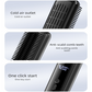 White Wireless Rechargeable Hair Straightener Brush with LCD Display - USB-C Fast Charging, 3 Heat Settings, Cool Air Function - Portable Ceramic Heating Comb for Travel and Home Use