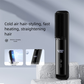 White Wireless Rechargeable Hair Straightener Brush with LCD Display - USB-C Fast Charging, 3 Heat Settings, Cool Air Function - Portable Ceramic Heating Comb for Travel and Home Use