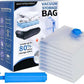6-Piece Vacuum Storage Bags Set with Hand Pump - Multi-Size Space Saver for Quilts, Clothes & Duvets
