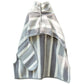 Grey Stripes Super Absorbent Pet Bathrobe with Waist Belt & Neck Snap - Full Coverage Quick-Drying Towel for Dogs & Cats (L Size)
