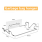 Stainless Steel Wall-Mounted Trash Bag Holder with Curved + V-Sharp Ear Hook  - Heavy Duty Waste Bag Support for Home & Office