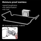 Stainless Steel Wall-Mounted Trash Bag Holder with Curved + V-Sharp Ear Hook  - Heavy Duty Waste Bag Support for Home & Office