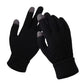 3-in-1 Black Winter Windproof and Thermal Sport Gear - Fleece Balaclava Hood, Touchscreen Gloves & Insulated Socks
