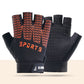 Black and Red Breathable Half-Finger Cycling Gloves for Kids - Non-Slip Silicone Grip, Ice Silk & Shock-Absorbing Sports Mitts (S Size)