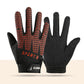 Black and Red Breathable Cycling Gloves for Kids - Non-Slip Silicone Grip, Ice Silk & Shock-Absorbing Sports Mitts (L Size)