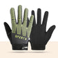 Black and Green Breathable Cycling Gloves for Kids - Non-Slip Silicone Grip, Ice Silk & Shock-Absorbing Sports Mitts (L Size)