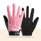 Black and Pink Breathable Cycling Gloves for Kids - Non-Slip Silicone Grip, Ice Silk & Shock-Absorbing Sports Mitts (M Size)