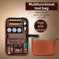 Black Premium PU Leather Golf Accessory Organizer - Professional Golf Tool Kit Empty Pouch