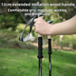 2-Pack Brown Aluminum Alloy Telescopic Trekking Poles with Secure External Lock & Accessory - 3-Section Adjustable Hiking Sticks(65-135cm)