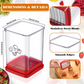 Handheld Fruit & Vegetable Speed Precision Slicer Integrated Safety Push Plate - Kitchen Stainless Steel Quick Multi-Cutter