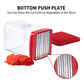 Handheld Fruit & Vegetable Speed Precision Slicer Integrated Safety Push Plate - Kitchen Stainless Steel Quick Multi-Cutter
