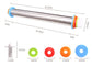 Adjustable Stainless Steel Rolling Pin with 4 Precise Thickness Rings & Clear Measurement Markings