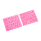 4-Pack Grey Alphabet & Numbers Silicone Fondant Molds - Heat Resistant Cake Decoration & Resin Crafting Tools