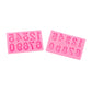 4-Pack Grey Alphabet & Numbers Silicone Fondant Molds - Heat Resistant Cake Decoration & Resin Crafting Tools