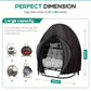 Black Heavy Duty Hanging Egg Chair Shield with Windproof Drawstring and Storage Bag - Waterproof & Dustproof Garden Swing Chair Protector (Double Seat 190 x 115 CM)
