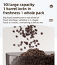 10L Smart Vacuum Pet Food Storage Container - Moisture & Insect Proof, Constant Pressure Paws-Keep-Fresh(Transparent Brown)