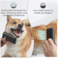 2-in-1 Black Self-Cleaning Pet Grooming Comb - Multi-Functional Stainless Steel Fur Remover for Pets, Furniture, and Clothing
