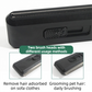 2-in-1 Black Self-Cleaning Pet Grooming Comb - Multi-Functional Stainless Steel Fur Remover for Pets, Furniture, and Clothing
