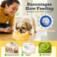 Yellow Silicone Dog Liquid Lick Bowl with Floating Fun Ball - Interactive Slow Feeder & Anti-Slip Calming Pet Bowl for Dogs and Cats