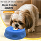 Grey Silicone Dog Liquid Lick Bowl with Floating Fun Ball - Interactive Slow Feeder & Anti-Slip Calming Pet Bowl for Dogs and Cats