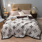 Brown Lucky Four-Leaf Clover 100x150CM Premium Double-Sided Print Flannel Blanket - Soft All-Season Air Conditioning Throw for Office Nap & Travel